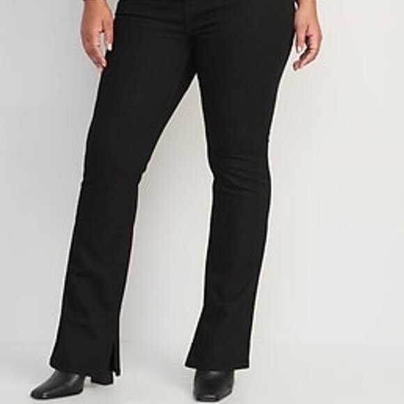 NWT Old Navy Extra High-Waisted Button-Fly Side-Slit Kicker Boot-Cut Jeans Women - Picture 6 of 8